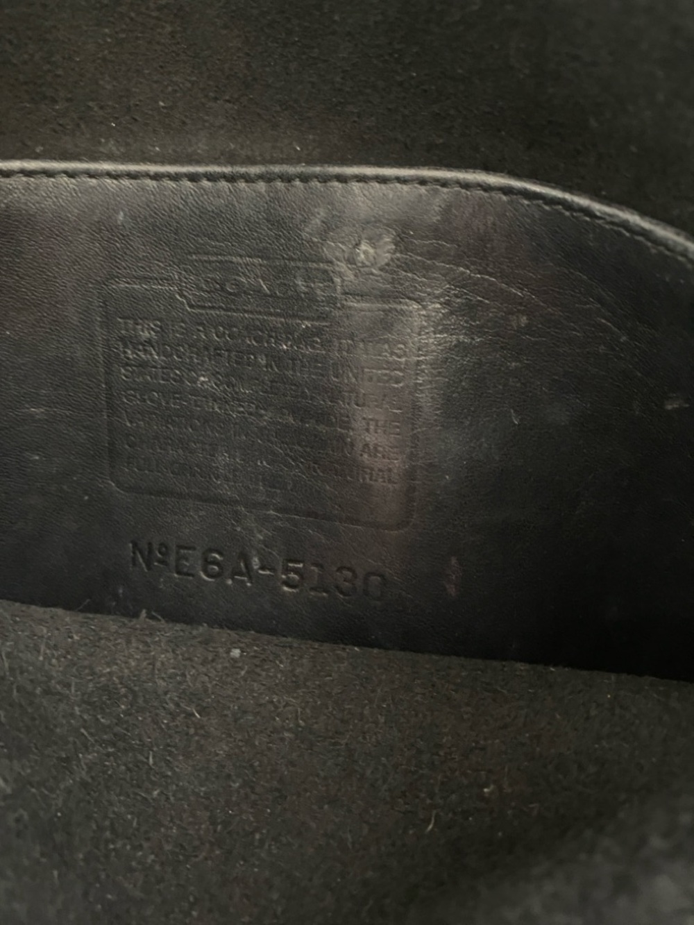 Vintage Coach # 5130 Station Bag in Black Leather - Picture 6 of 11